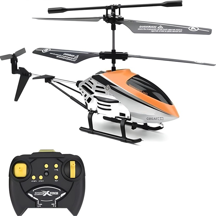 Elicopter GREATON cu stabilizare giroscopica, telecomanda 2.4G, rezistent la socuri, plastic, multicolor, pentru copii 4+ ani