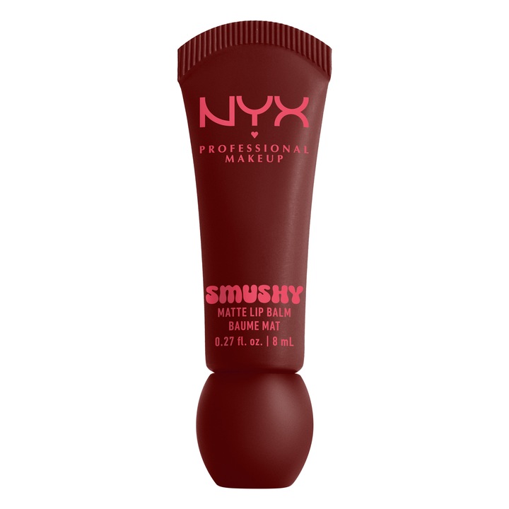 NYX Professional Makeup, Балсам за устни Smushy Matte - 8 мл, Smudge Fudge