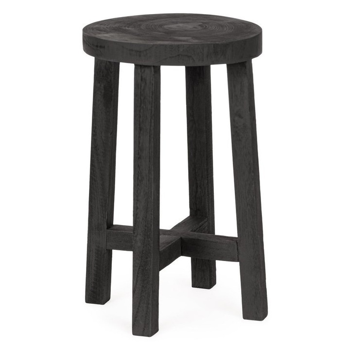 Set 2 masute lemn negru Yako 31x50 cm