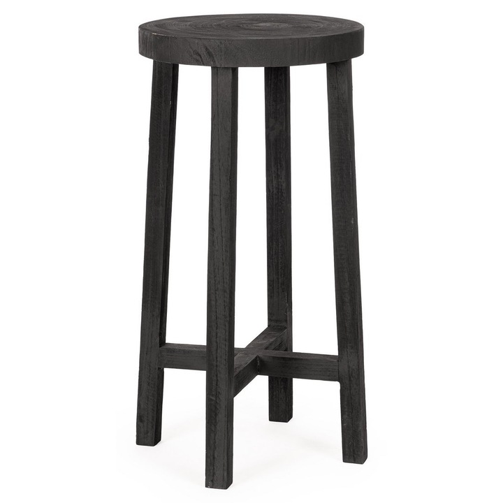 Set 2 masute lemn negru Yako 40x80 cm