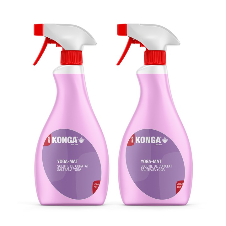 Set - 2 x Solutie pentru curatarea saltelei de yoga, 750ml cu Pulverizator