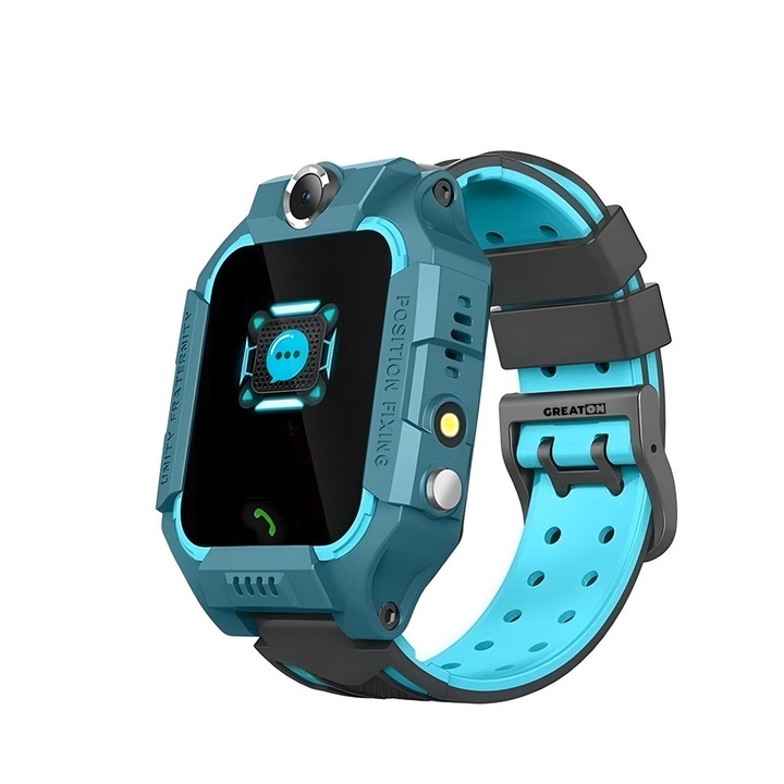 GREATON, okosóra gyerekeknek – Okos viselet, testhőmérséklet-mérés, SIM-kártyahely, LBS-követés, vízálló, zöld színű