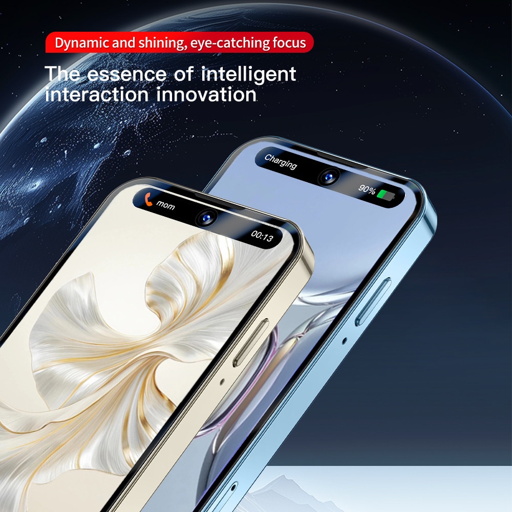 Rainbuvvi xs19 Pro Mini telefon mobil 3GB RAM 32GB ROM 3.88 inch 4G Mini telefon mobil 2000mAh Android 12 Violet