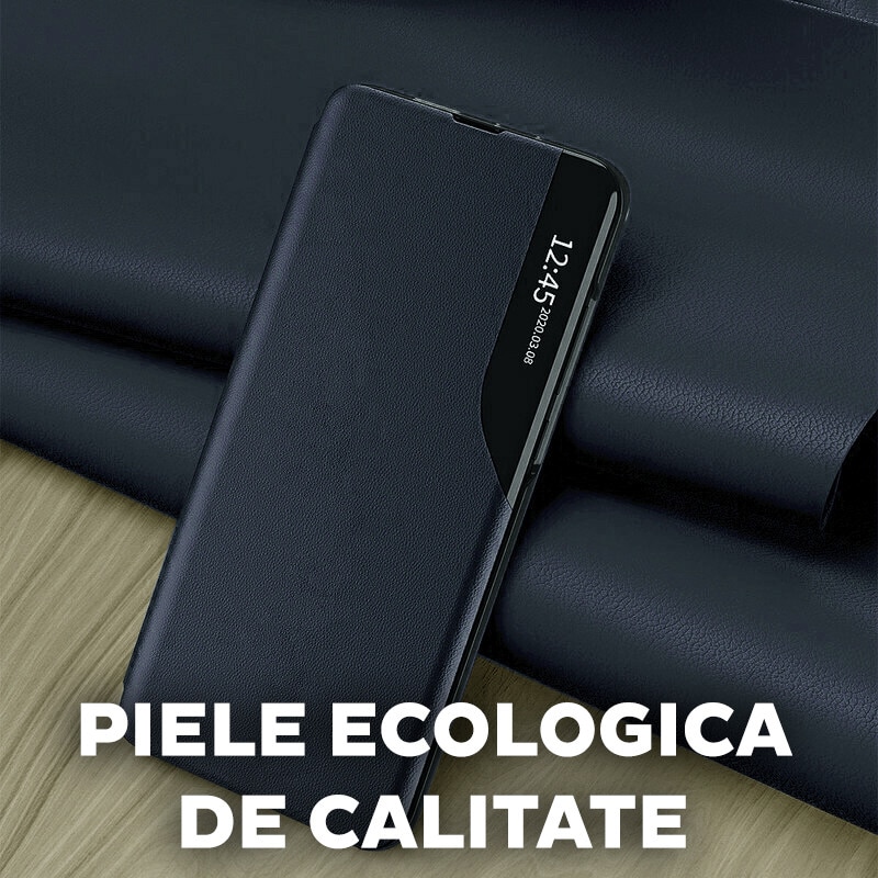 Husa pentru Samsung Galaxy S25 FE DaDen® Tip Carte, S-View, Functie de Stand, Calitate Premium, Antisoc, Protectie Sporita, Albastru