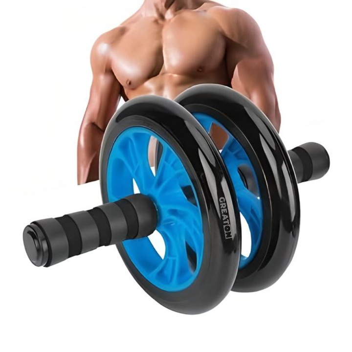Roata Pentru Abdomene GREATON – Aparat De Exercitii Fitness Cu Sistem Anti-alunecare