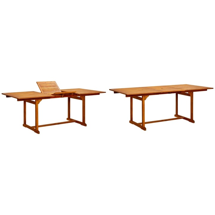 Masa de gradina, (150-200)x100x75 cm, lemn masiv de acacia