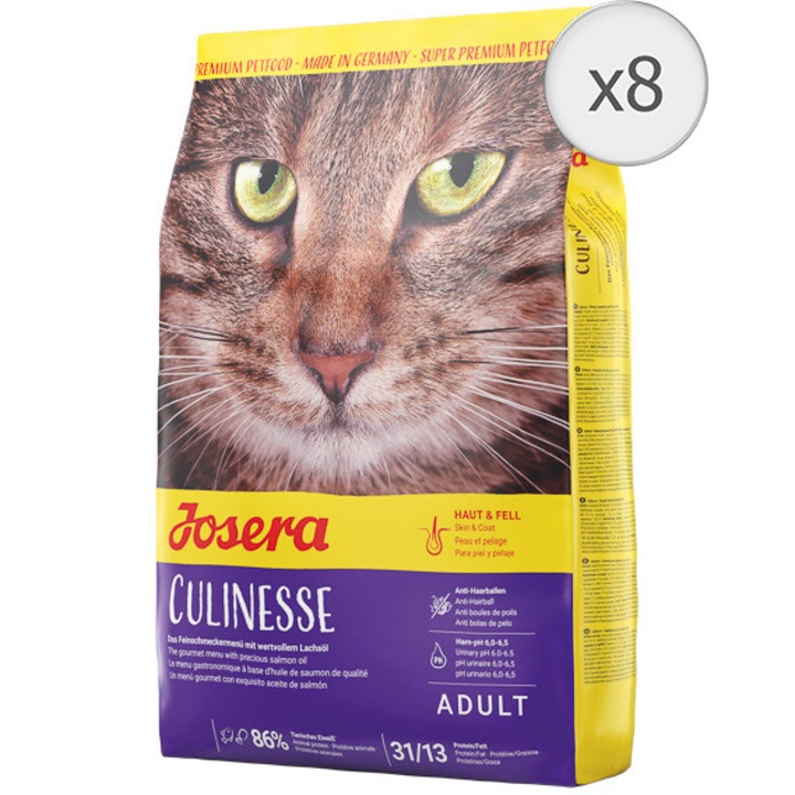 Суха храна за котки Josera Culinesse, Adult, 8x400 гр