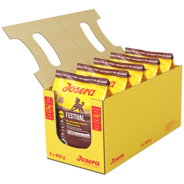 Hrana uscata pentru caini, Adult, Josera Festival, 5x900g