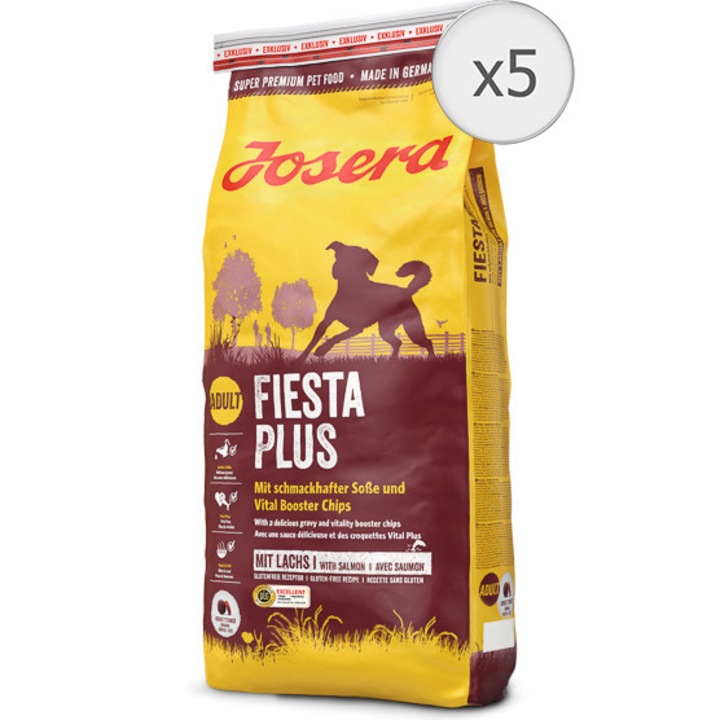 Суха храна за кучета Josera Fiesta Plus, Adult, 5x900 гр