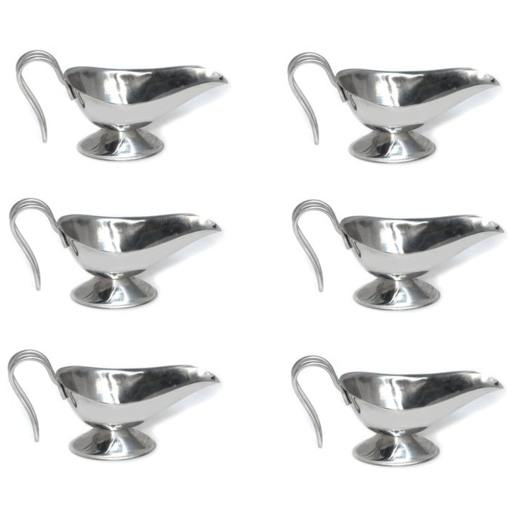 Set 6 sosiere cromata cu picior RAKI 100ml