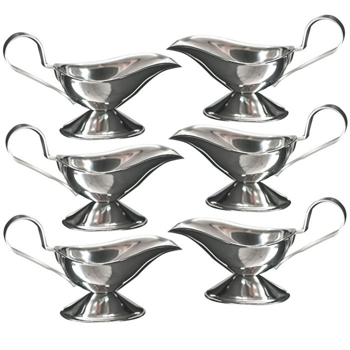 Set 6 sosiere inox RAKI 100ml cu picior