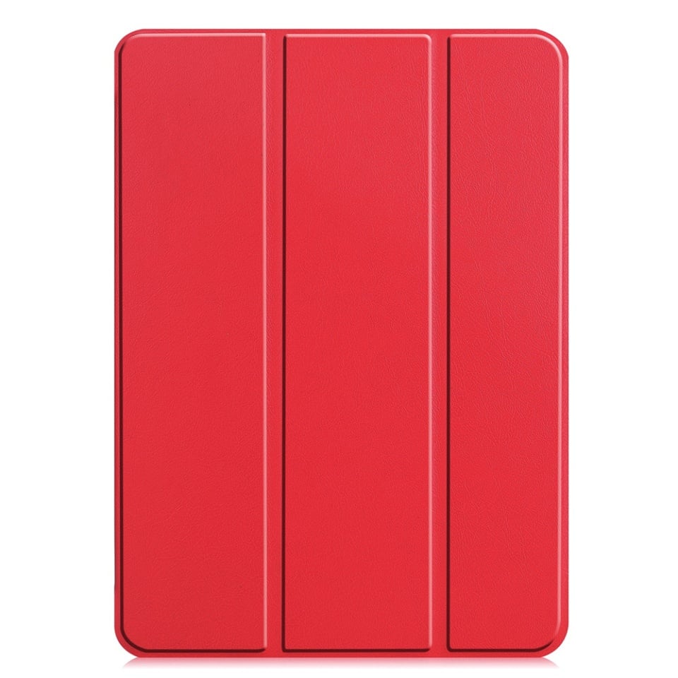 Husa tableta pentru iPad Pro 13 (2024), SKYDDAR INNOVATION, cu suport Multi-Unghi si functie Sleep/Wake, FoldPro, Rosu, set cu sticker