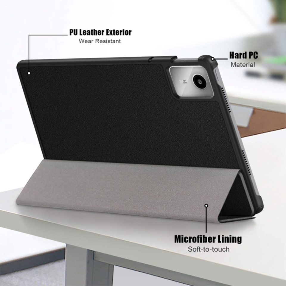 Husa tableta pentru Lenovo Tab M11, SKYDDAR INNOVATION, cu suport Multi-Unghi si functie Sleep/Wake, FoldPro, Starry night, set cu sticker