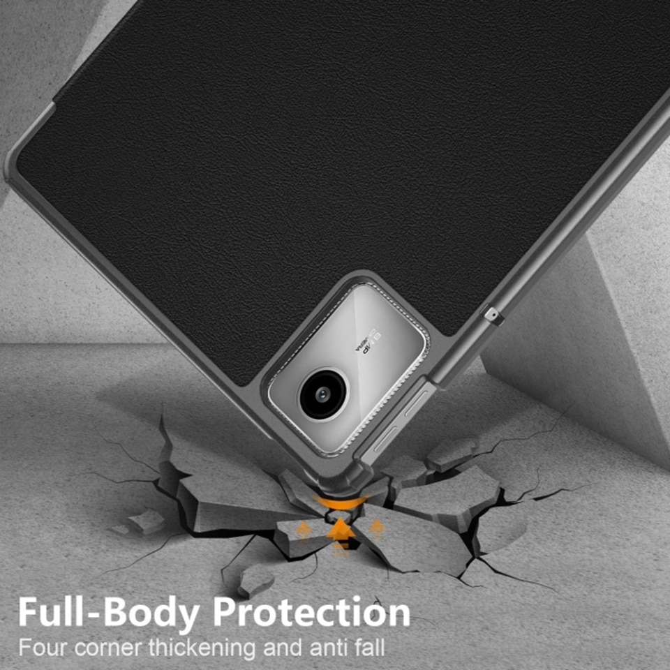 Husa tableta pentru Lenovo Tab M11, SKYDDAR INNOVATION, cu suport Multi-Unghi si functie Sleep/Wake, FoldPro, Starry night, set cu sticker