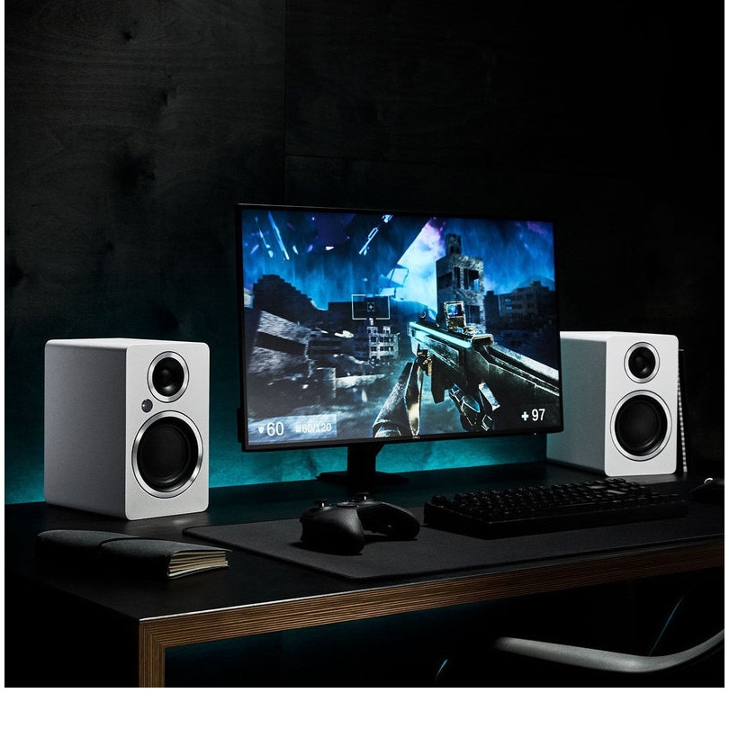 Boxe active Argon Audio FENRIS A4, 150W, Bluetooth, HDMI ARC, Phono, White