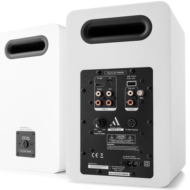 Boxe active Argon Audio FENRIS A5, 150W, Bluetooth, HDMI ARC, Phono, White