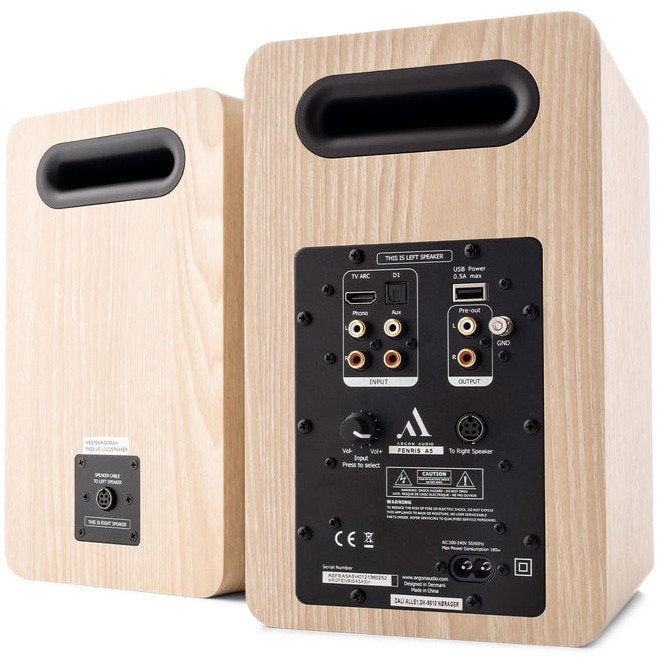 Boxe active Argon Audio FENRIS A5, 150W, Bluetooth, HDMI ARC, Phono, Ash