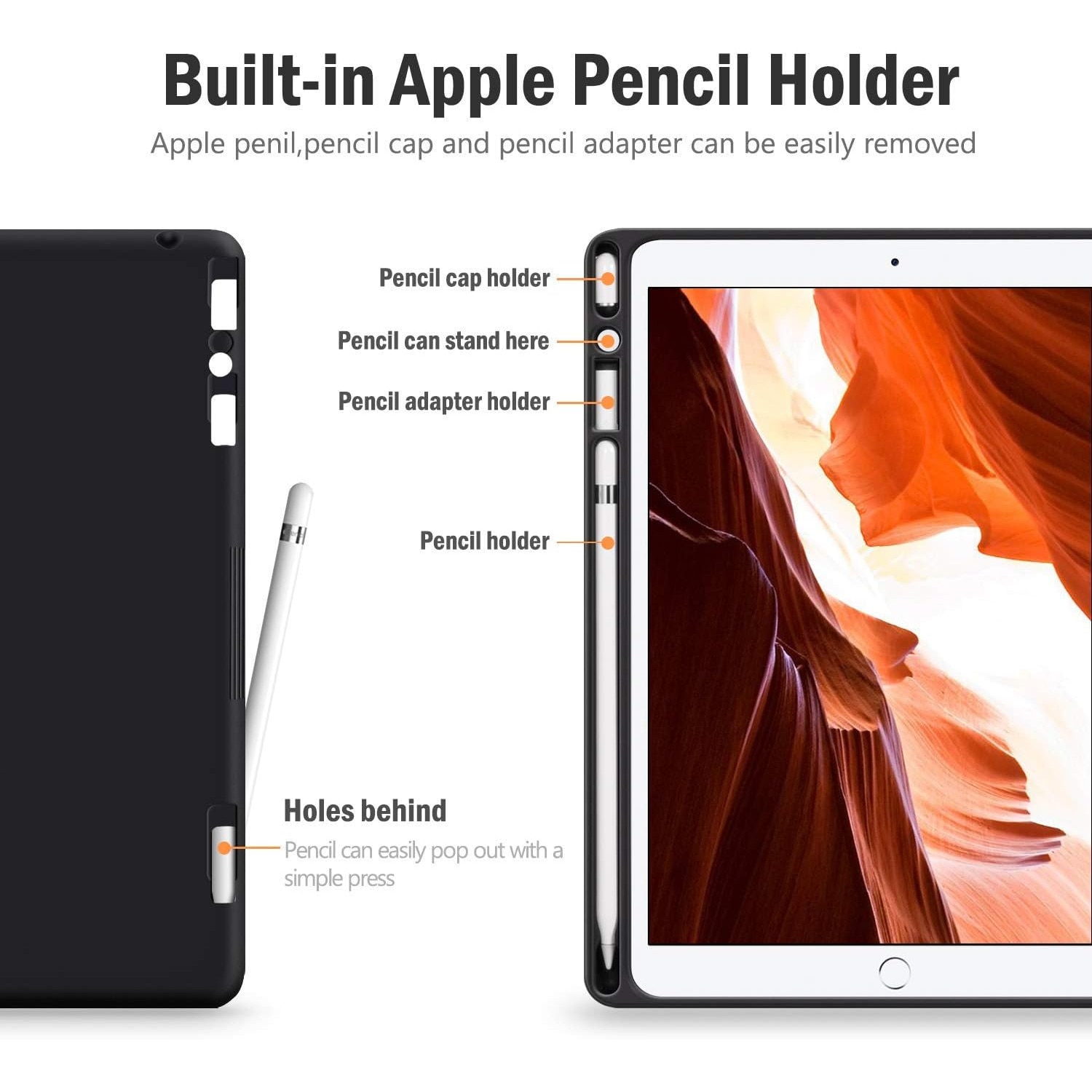 Husa pentru tableta iPad 10.2” (Generatiile 9/8/7) – Suport Apple Pencil, Spate TPU Flexibil, Functie Auto Sleep/Wake, Stand Ergonomic pentru Tastare si Vizionare, Maro
