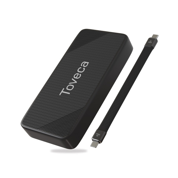 SSD extern Toveca, 2000 MB/s, Expansion Portable 2 TB, USB 3.2, Negru