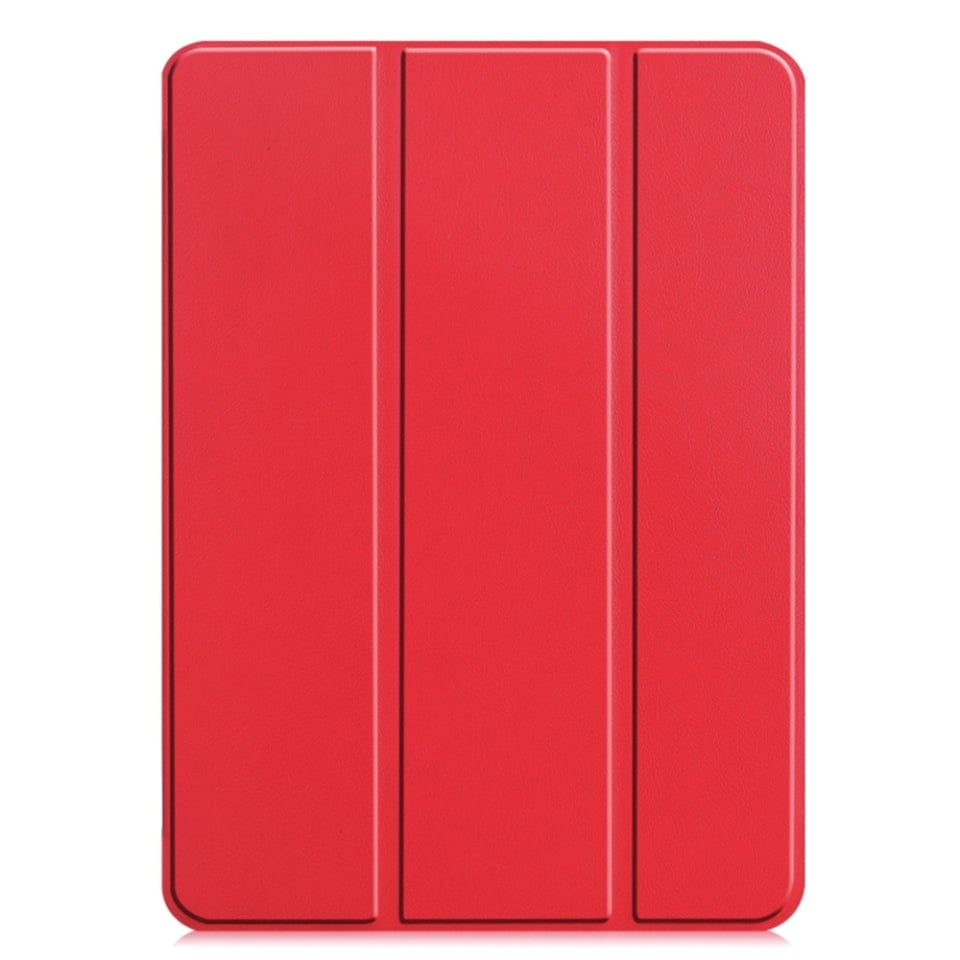 Husa tableta pentru iPad Pro 11 (2024), SKYDDAR INNOVATION, cu suport Multi-Unghi si functie Sleep/Wake, FoldPro, Rosu, set cu sticker