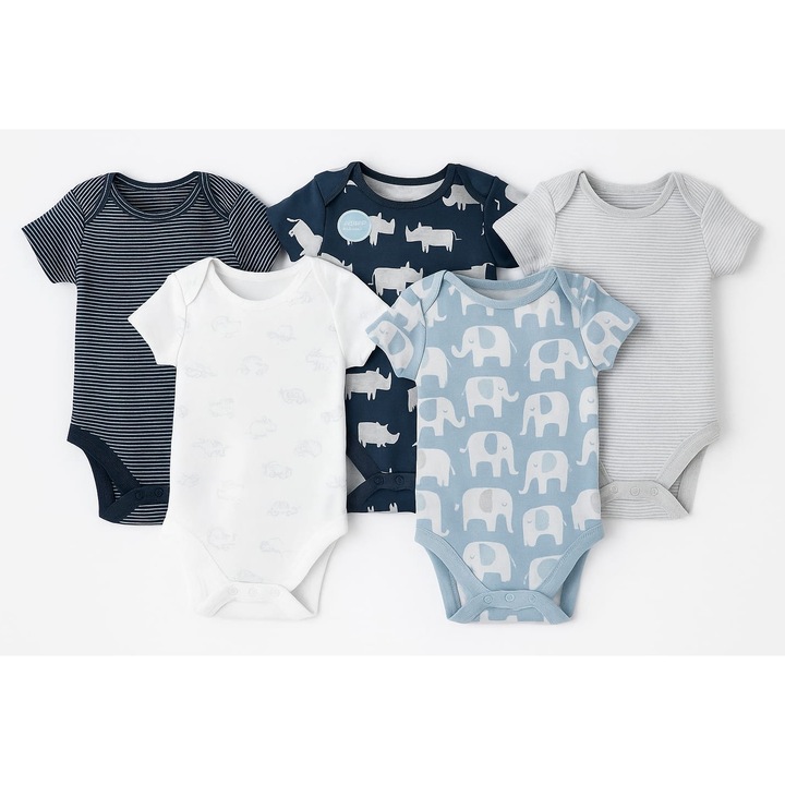 Carter's baba body szett 6 hónapos kortól, 5 darabos, többszínű, pamut, 68 cm