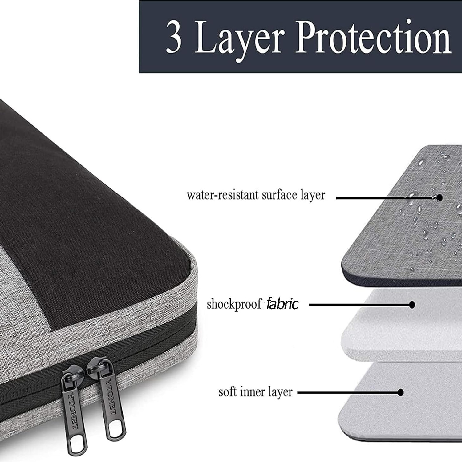 Geanta Laptop, Ecologica Impermeabila, 15.6 Inch, Rezistenta la Taieturi, Geanta Laptop cu 2 Compartimente pentru Birou si Uz Zilnic, Design Modern 40x28.5x5 cm, Gri