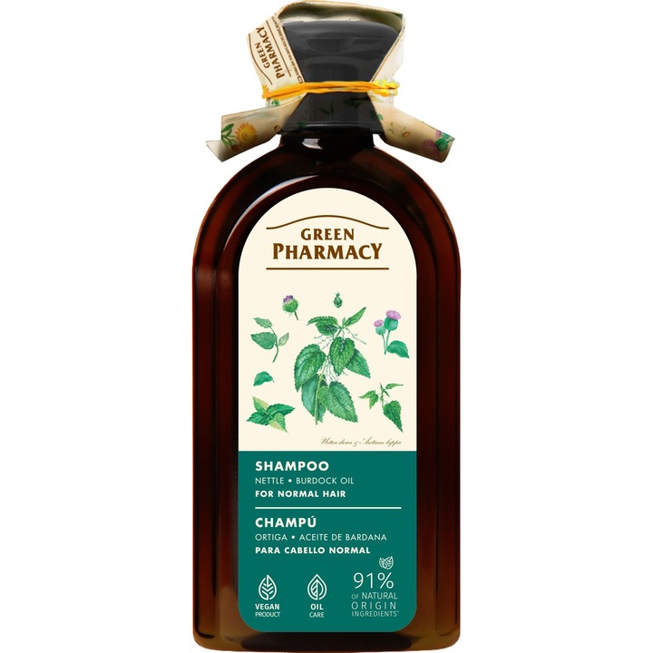 Sampon de par Elfa Pharm, ulei de urzica si brusture, 350 ml