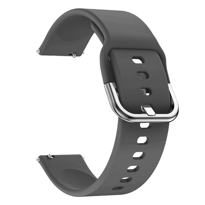 Каишка за Huawei Watch GT2, GT3, GT4, GT5 Pro 46mm Watch 5, Samsung Galaxy Watch 46 / 3 45mm, Xiaomi Mi Watch S1 S2 S3, Garmin Forerunner 255, 265, 570, 745, Venu 2 / 3, Vivoactive 4 45mm, Amazfit GTR 2 / 3 / 4 / 47mm / Stratos 2 / 3, 22mm, сива