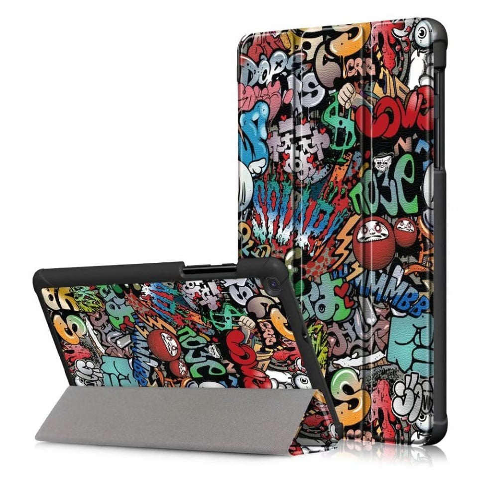 Husa tableta pentru Honor Pad 10, SKYDDAR INNOVATION, cu suport Multi-Unghi si functie Sleep/Wake, FoldPro, Urban vibe, set cu sticker