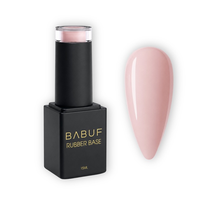 Baza Rubber BABUF, Nude Rose, RB5, autonivelanta, pentru intarire si apex soft, 15ml