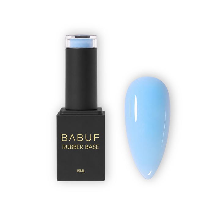 Baza Rubber BABUF, Baby Sky RB15, autonivelanta si flexibila, bleu pastel, 15ml