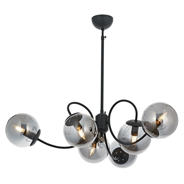 Csillár HubRom, MARAL 5006-4032-96 85x85xHmax90 cm 6xE14-40W Antracit