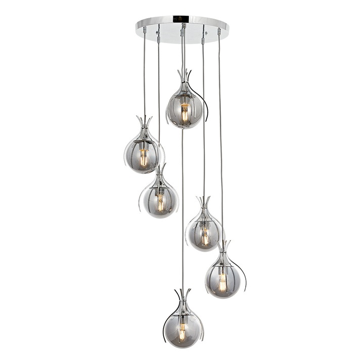 Lustra HubRom, PENCE 5506-1766-51 40x40xHmax120 cm 6xE27-60W Króm