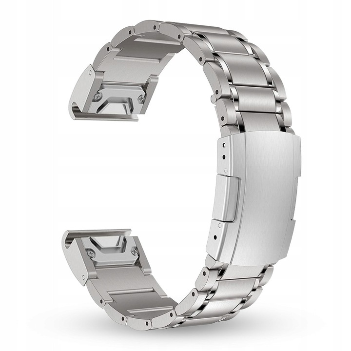 Bransoleta din titan pentru Garmin Fenix 5X 6X PRO 7X PRO 8, 26mm, argintie, set de instalare