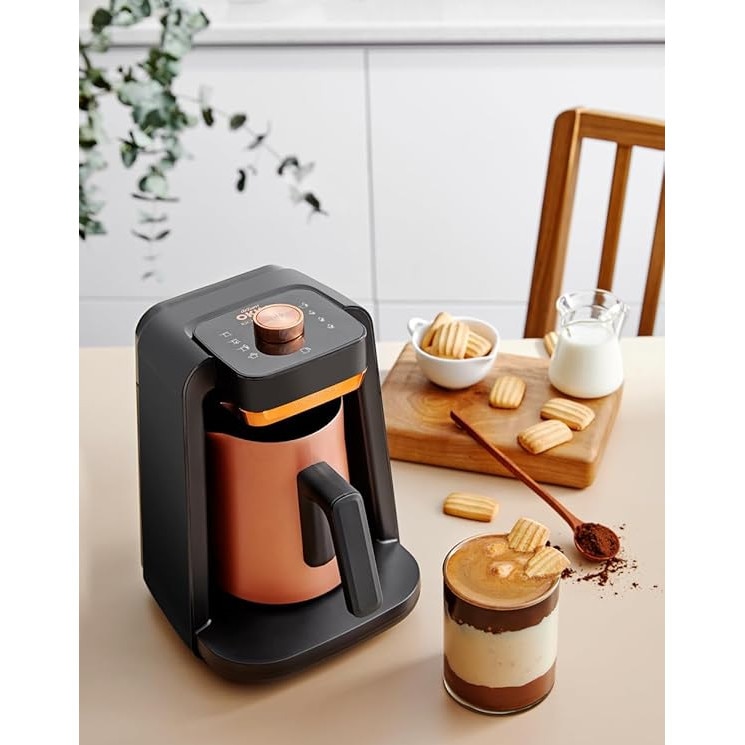 Aparat de cafea turcească Arzum OKKA RICH SPIN PRO, cupru, inox, funcție Slow Brew