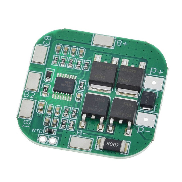Töltő- és védelmi modul 4 lítium akkumulátorhoz 16.8V, BMS 4S, 15A
