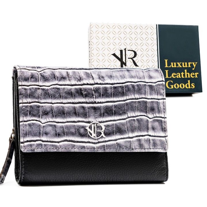 Дамско портмоне, Rovicky, 210825, Черен, 14.5 x 10.5 x 3 cm