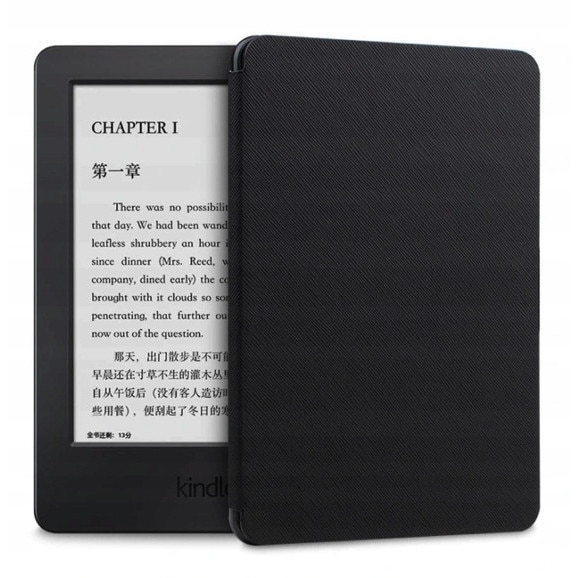Husa subtire Amazon pentru Kindle Paperwhite 4, Microfibra, Negru