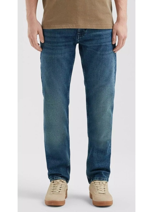 QS, Blugi drepti cu talie medie, Albastru