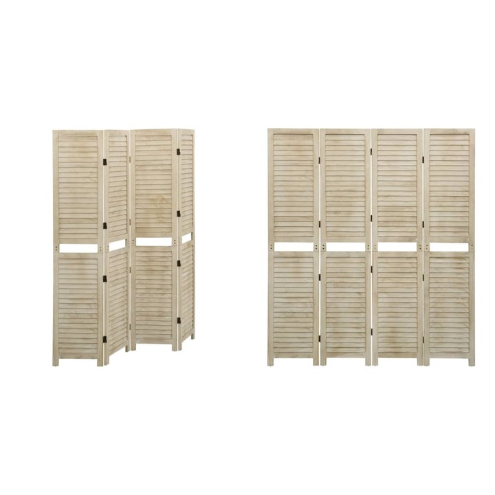 Paravan de camera cu 4 panouri 140x165 cm lemn masiv Paulownia