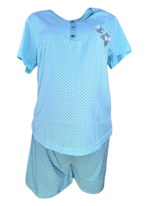 PIjama 2 piese, cu buline, pentru gravide, Sevgi 2007A, Albastru 121566