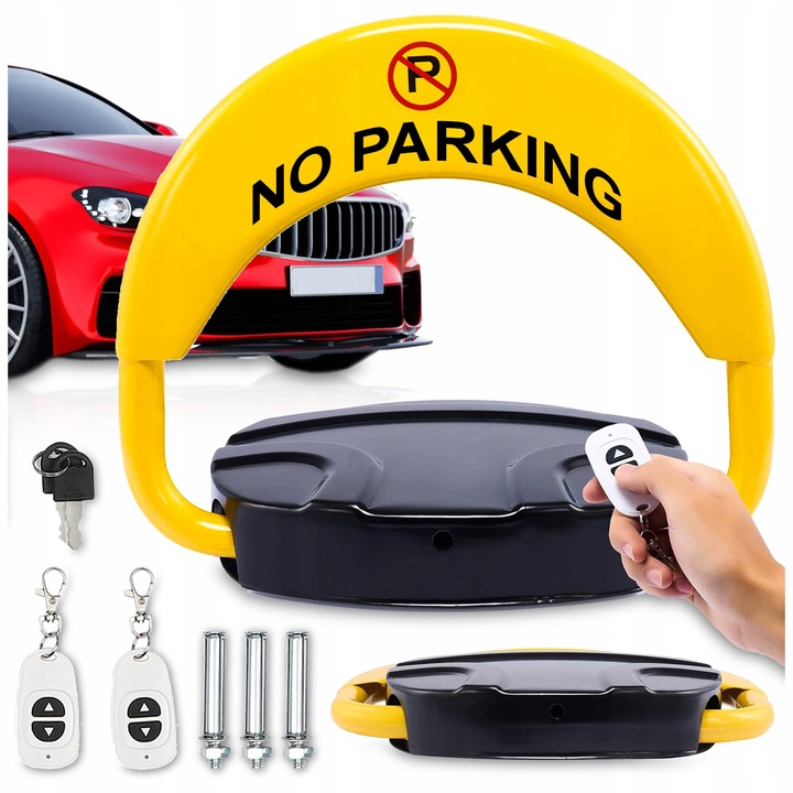 Паркинг ключалка с дистанционно управление, Pixel, жълта с черни акценти, 42x44x33см, пълен комплект