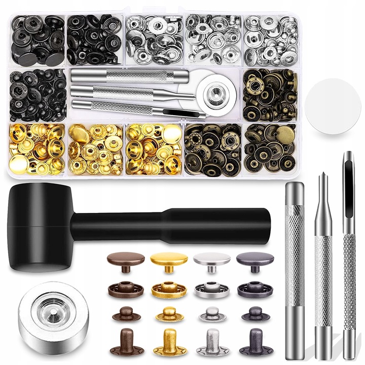 Set de 90 capse, Pixel, 4 culori, pentru haine