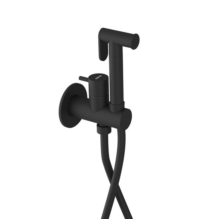 Bidé csaptelep Sapho ULTRAMIX, 122mm, matt fekete, 2 darabos készlet