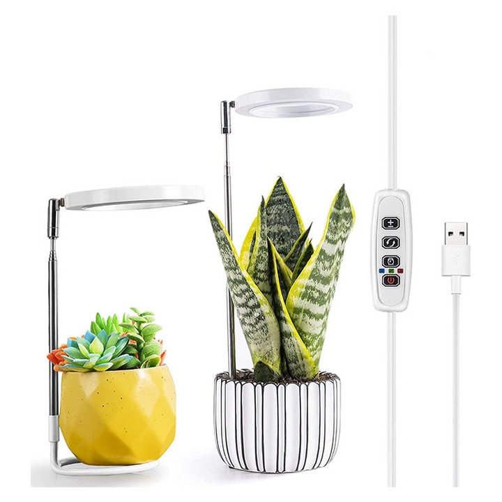 Lampa de lucru LED TodyJeyHo, 10W, cu suport ajustabil, 9 niveluri de intensitate, pentru plante de interior