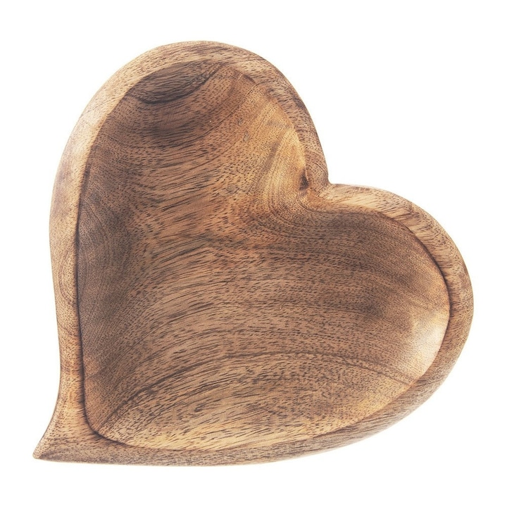 Farfurie Pentru Aperitive, Orion, Mango, 20x21x2 cm, Fabricata Manual, Realizata Din Lemn De Mango, Rezistenta La Umiditate Si Deformare, Universala Pentru Servirea Diverselor Aperitive, Bej