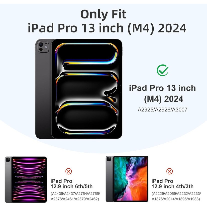 Husa tableta TodyJeyHo, pentru iPad Pro 13 inch, poliuretan, design trifold, verde