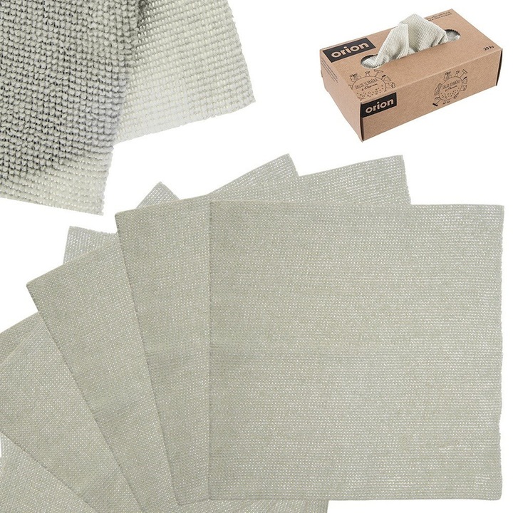 Set 20 lavete din microfibra Artemis, 20x20cm, verzi, absorbante si antistatice