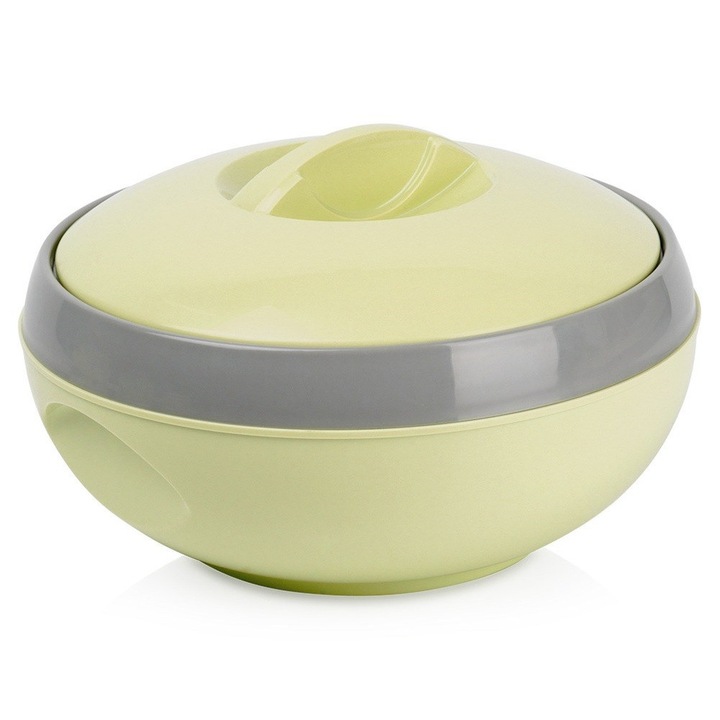 Termos De Pranz, Orion, Venus, 2.5 L, 25x15 cm, Sticla, Izolatie Termica, Greutate 0.5 kg, Inchidere Usoara, Verde/Gri