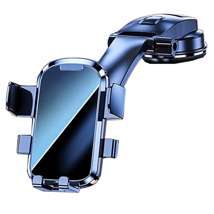 Autós telefontartó, TodyJeyHo, erős tapadókoronggal, 360°-ban forgatható rugalmas karral, univerzális